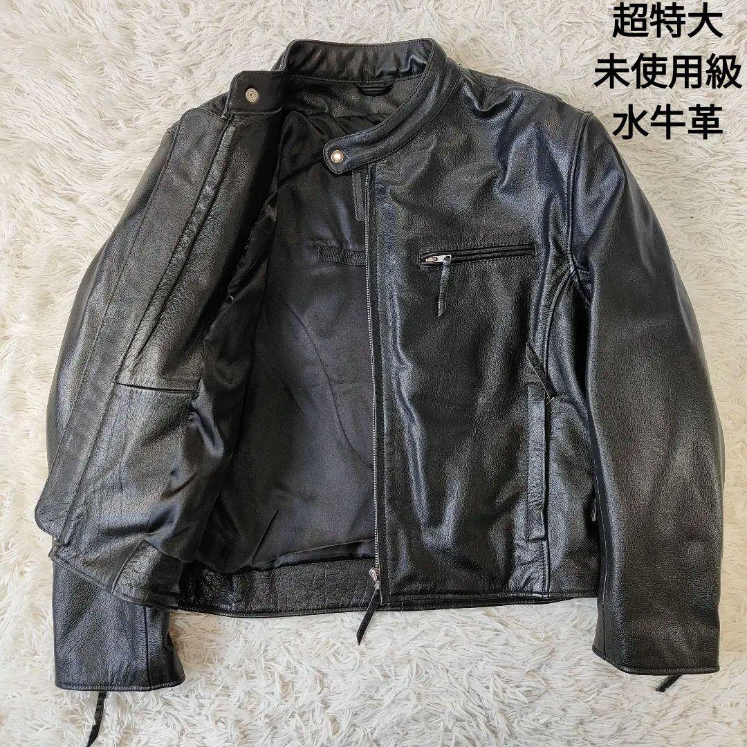 未使用級　ルーキーレザーズ 大きい 3L シングルライダース レザージャケット