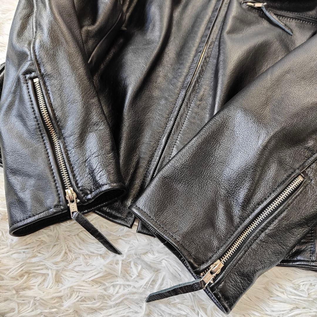 未使用級　ルーキーレザーズ 大きい 3L シングルライダース レザージャケット