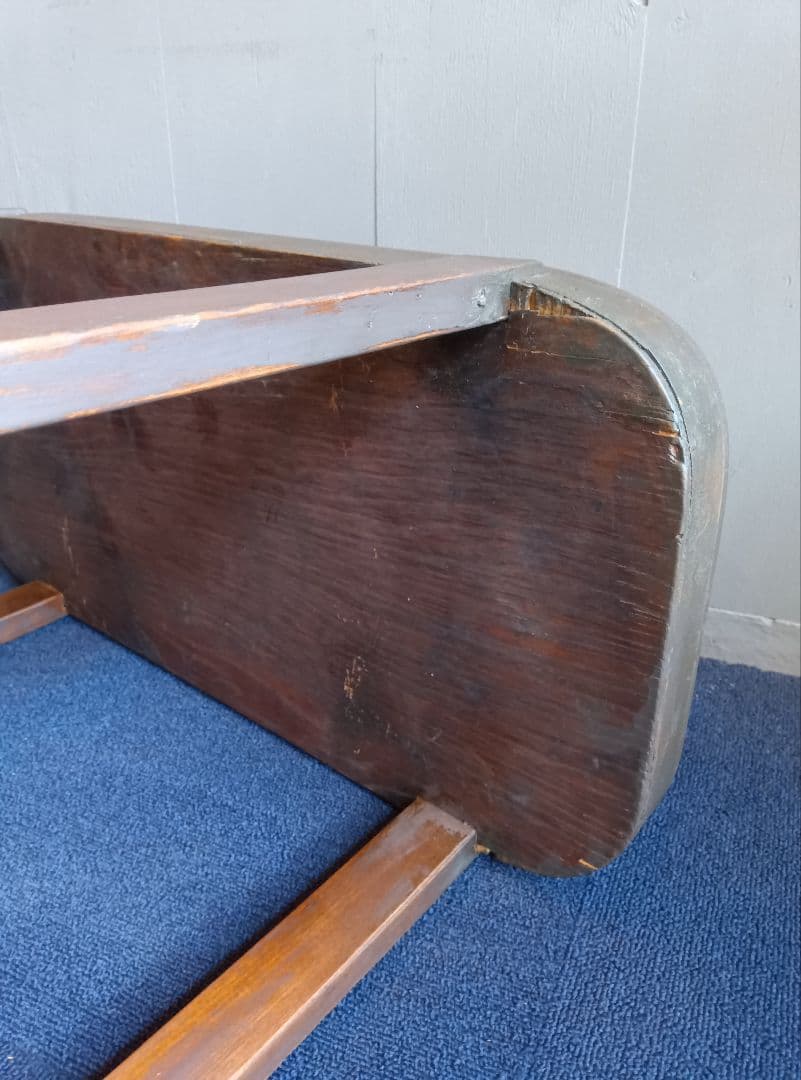 楕円形 木製テーブル　レトロ　ヴィンテージ