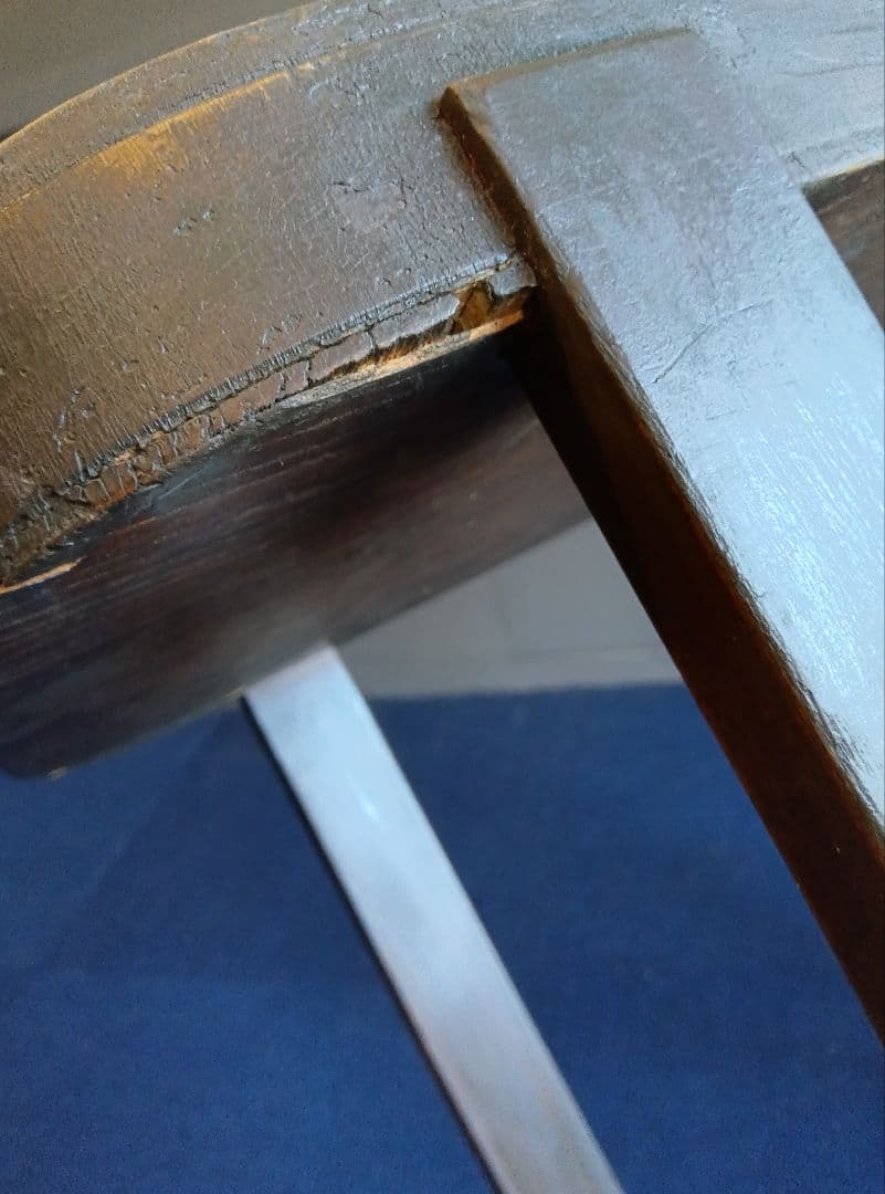 楕円形 木製テーブル　レトロ　ヴィンテージ