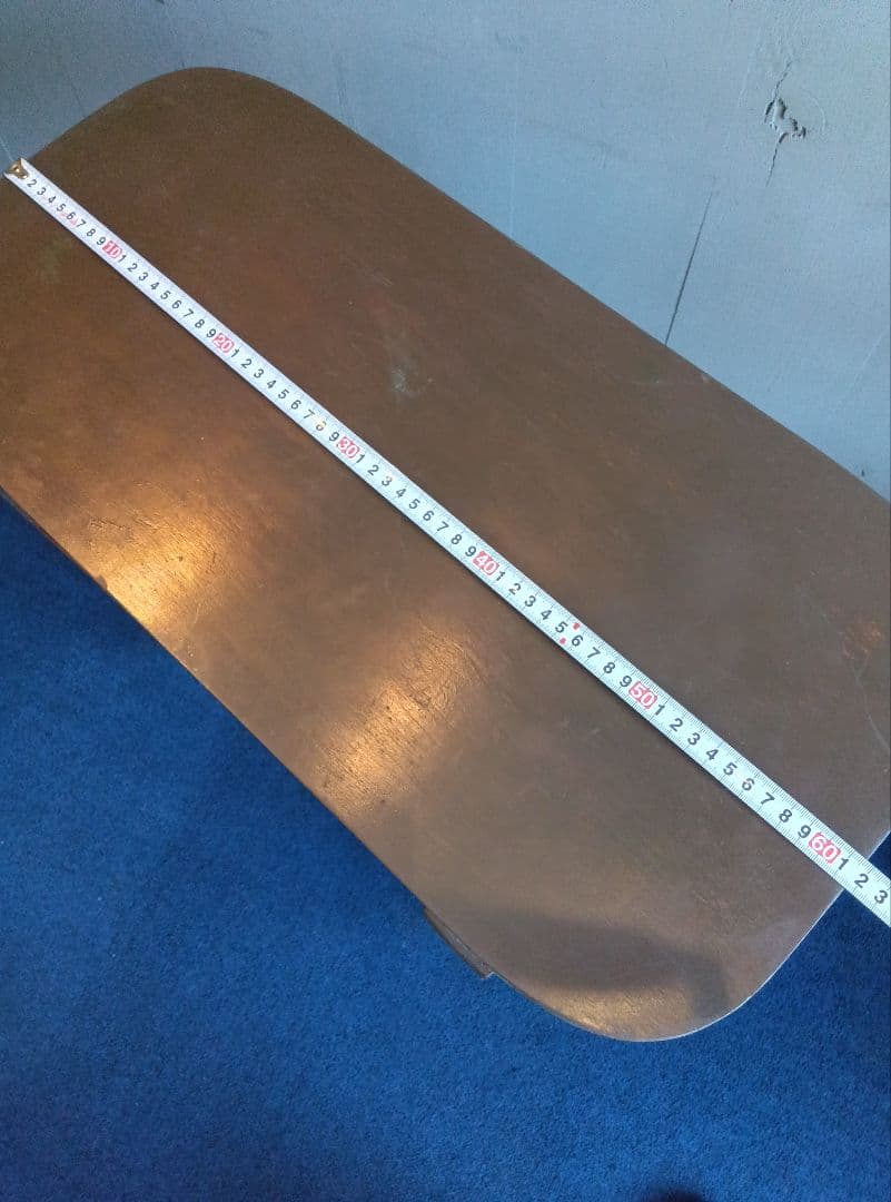 楕円形 木製テーブル　レトロ　ヴィンテージ