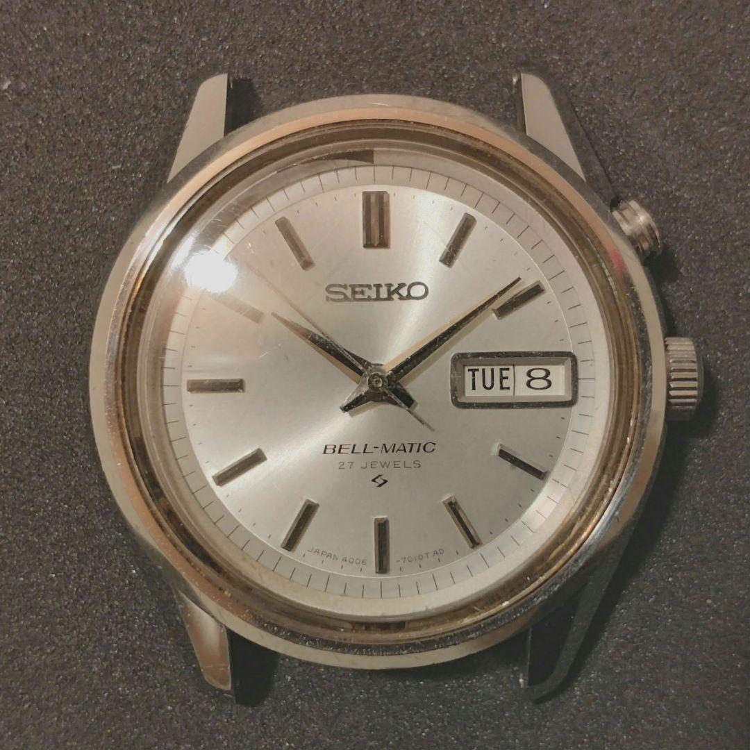 セイコー 機械式時計 BELL MATIC 自動巻き シルバー 本体のみ
