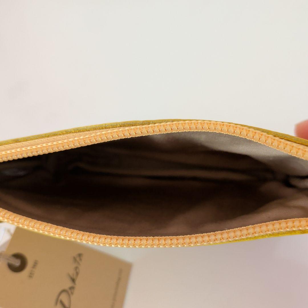 Dakota ブラック ショルダーバッグ・イエローポーチ2点セット