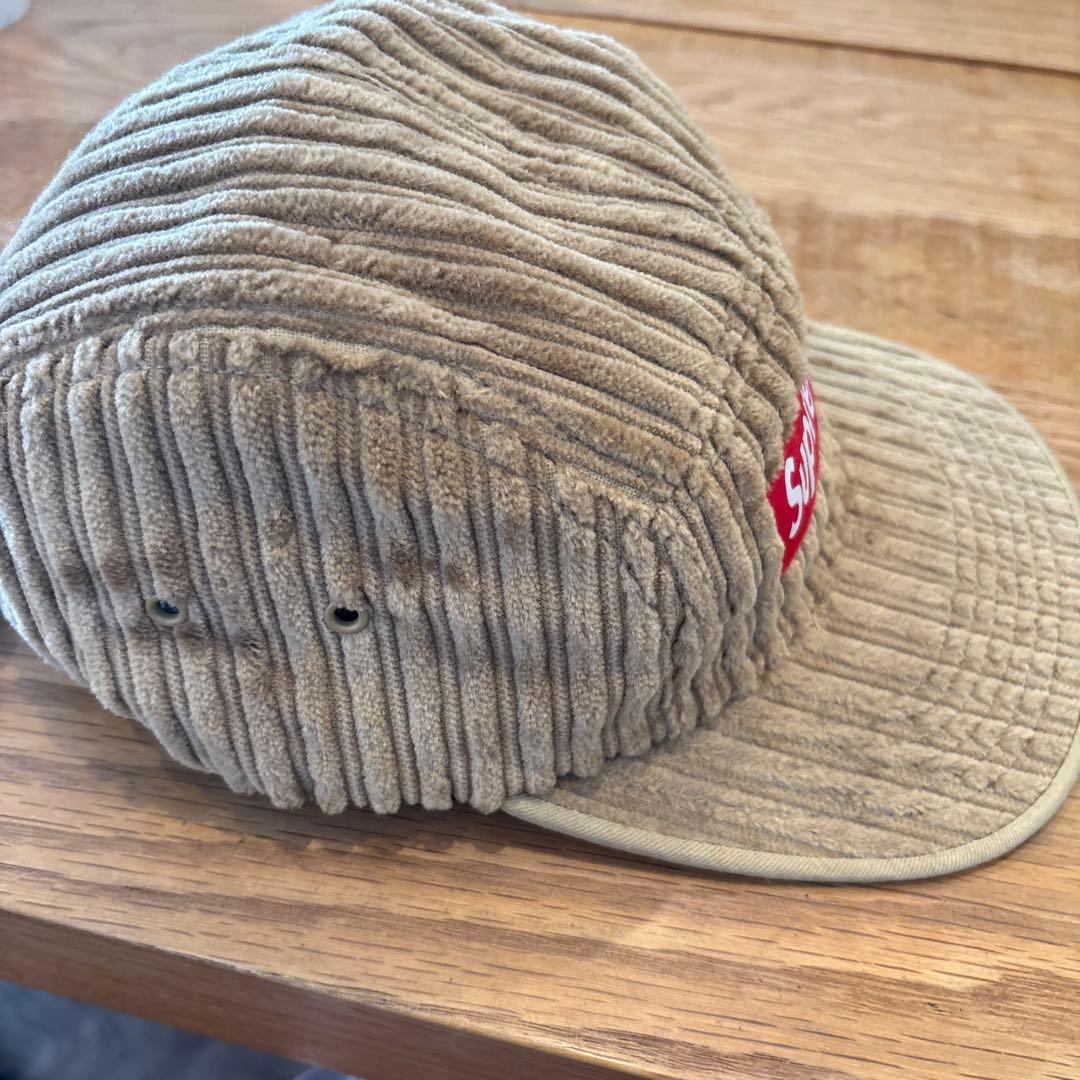 美品Supreme コーデュロイキャップ ベージュ