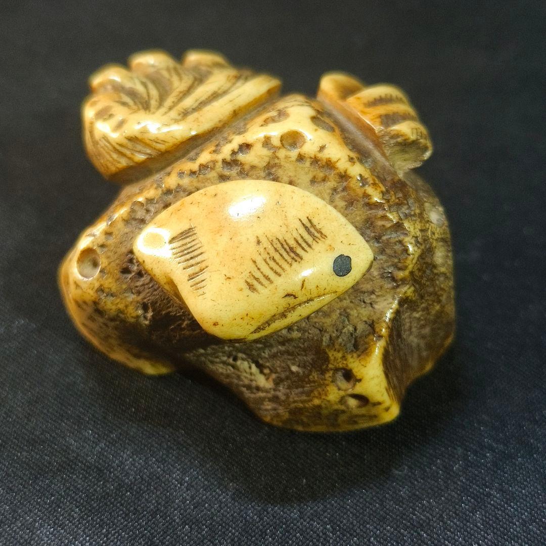 根付 貝尽くし 鹿角彫り 江戸骨董 古美術品 旧家蔵出美品 蒐集家放出 時代物