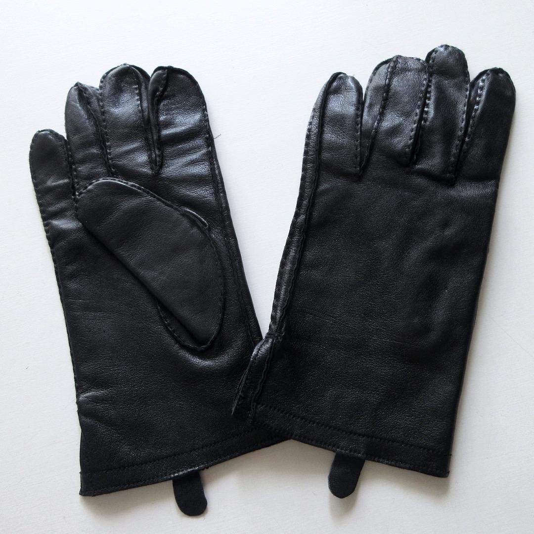 美品 POLO ラルフローレン 本革 手袋 レザーグローブ 黒 メンズ