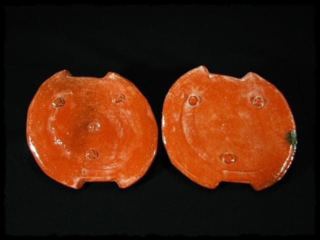 中村 道年 赤 分銅 向付 赤楽 楽焼  茶道具 懐石 d44