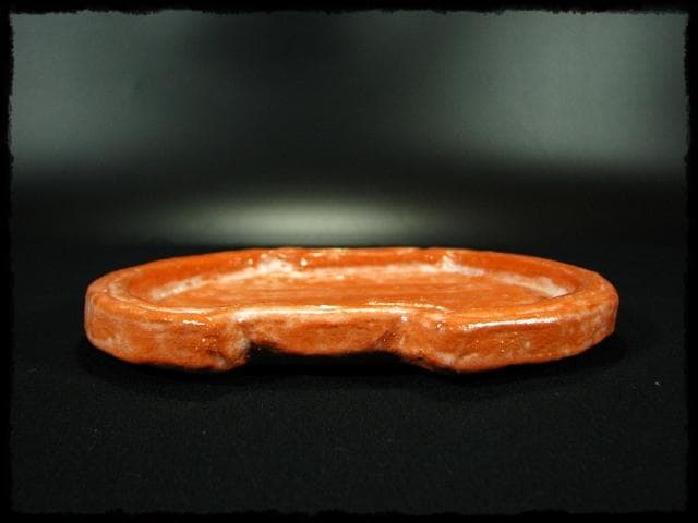 中村 道年 赤 分銅 向付 赤楽 楽焼  茶道具 懐石 d44