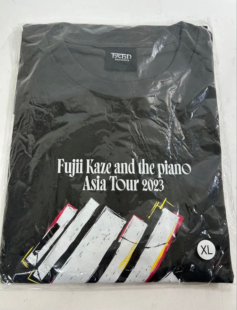 【未使用】藤井風　アジアツアー　ブラックピアノ　Tシャツ　XL