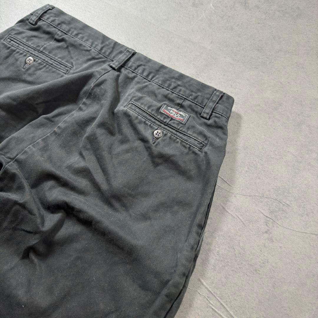 PoloRalphLauren ANDREWブラック ポロチノ W33L32古着
