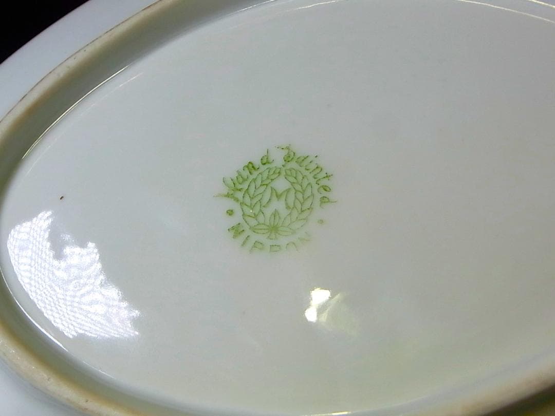 【 E954 】 超名品　大正期～昭和初期　ノリタケ　ハンドペイント鉢＆小皿二点