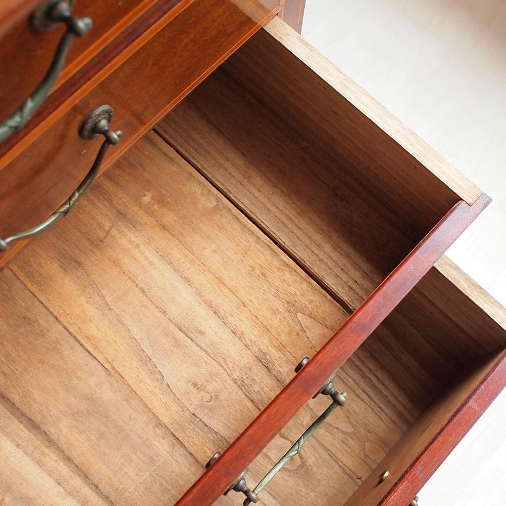 アンティーク ミラー付きチェスト 象嵌細工 ZR24025