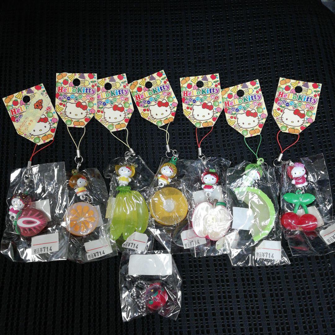 日*9様 レアハローキティフルーツバージョンチョコストラップアイスボールペン消し