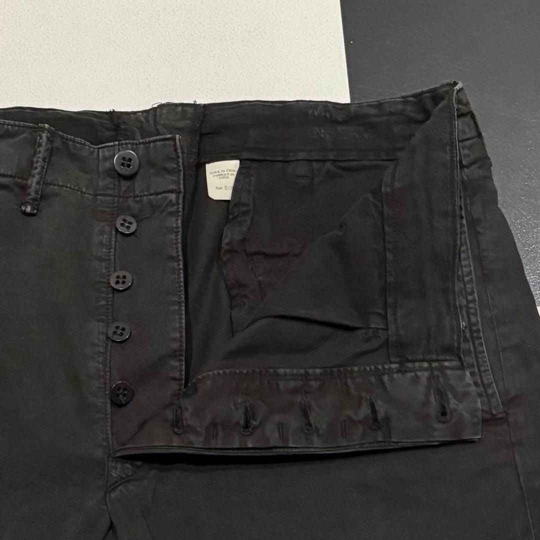 美品 RRL 炭黒 ブラック チノ トラウザーズ パンツ W32 ラルフローレン