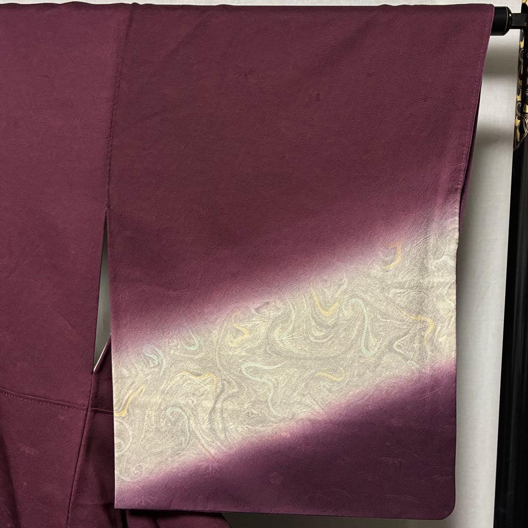 D124＋ D31 訪問着 墨流し 正絹 着物 袷 極美品