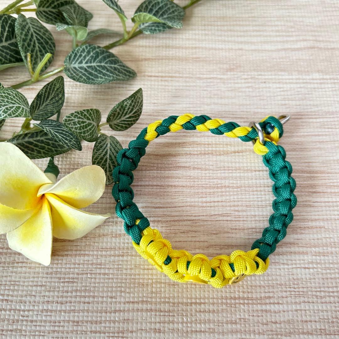 パラコード首輪　にこちゃんひまわり大　No.120