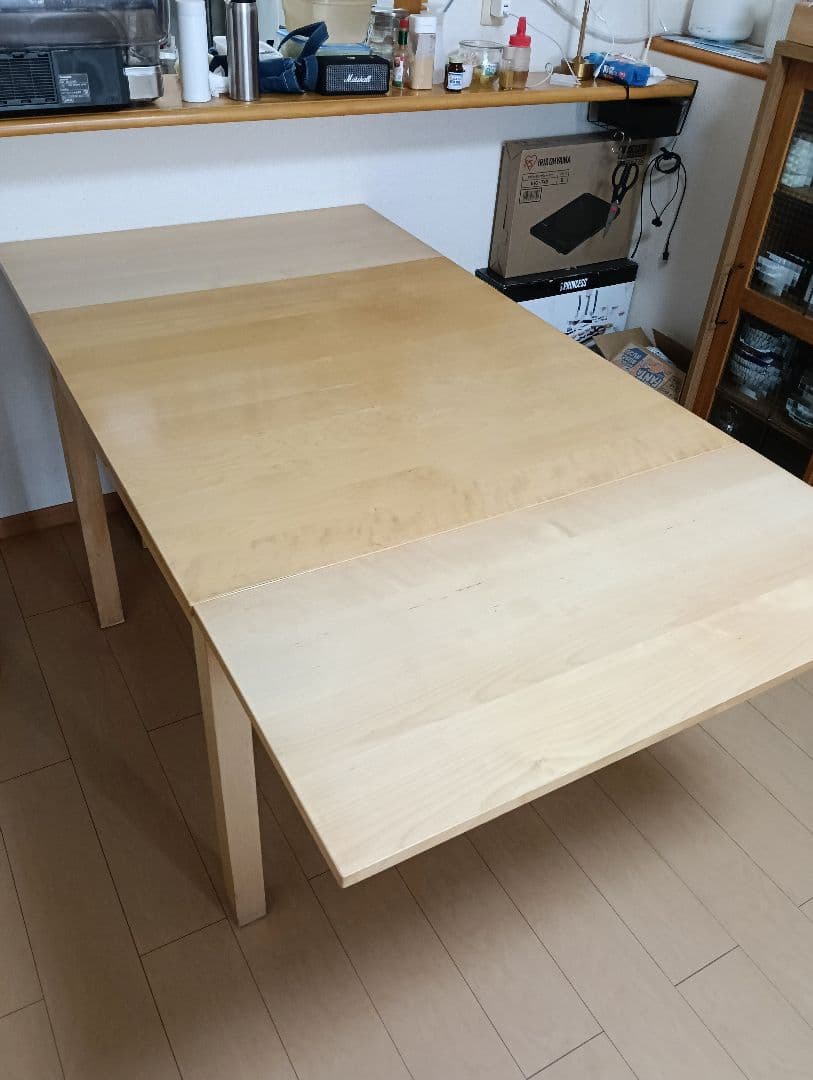 ■ イケア 伸縮式 ダイニングテーブル BJURSTA→本体と脚は個別出品！■