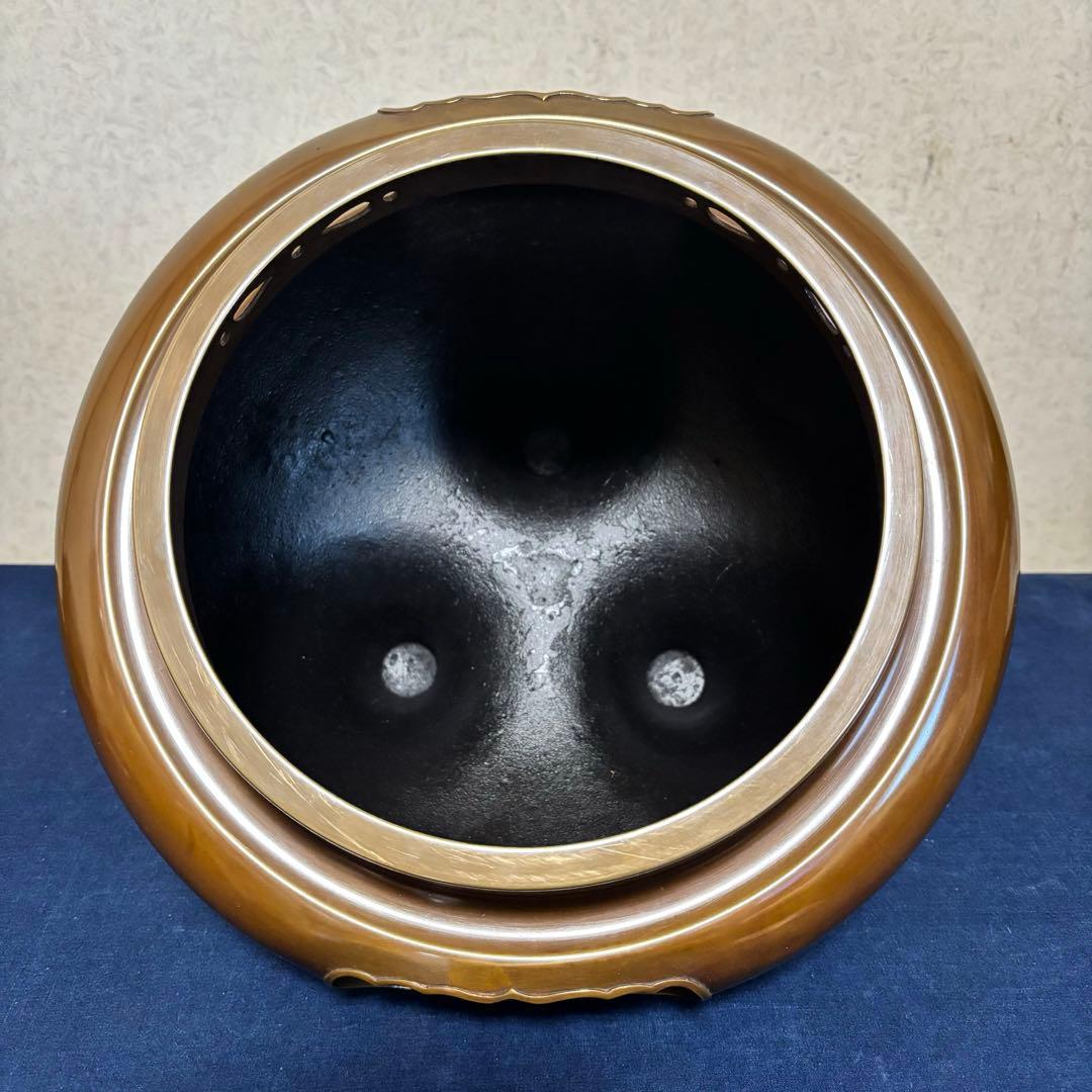 銀摘み 風炉 茶釜 電熱器 唐銅朝鮮風炉釜 野々田製電熱器 敷板 茶道具