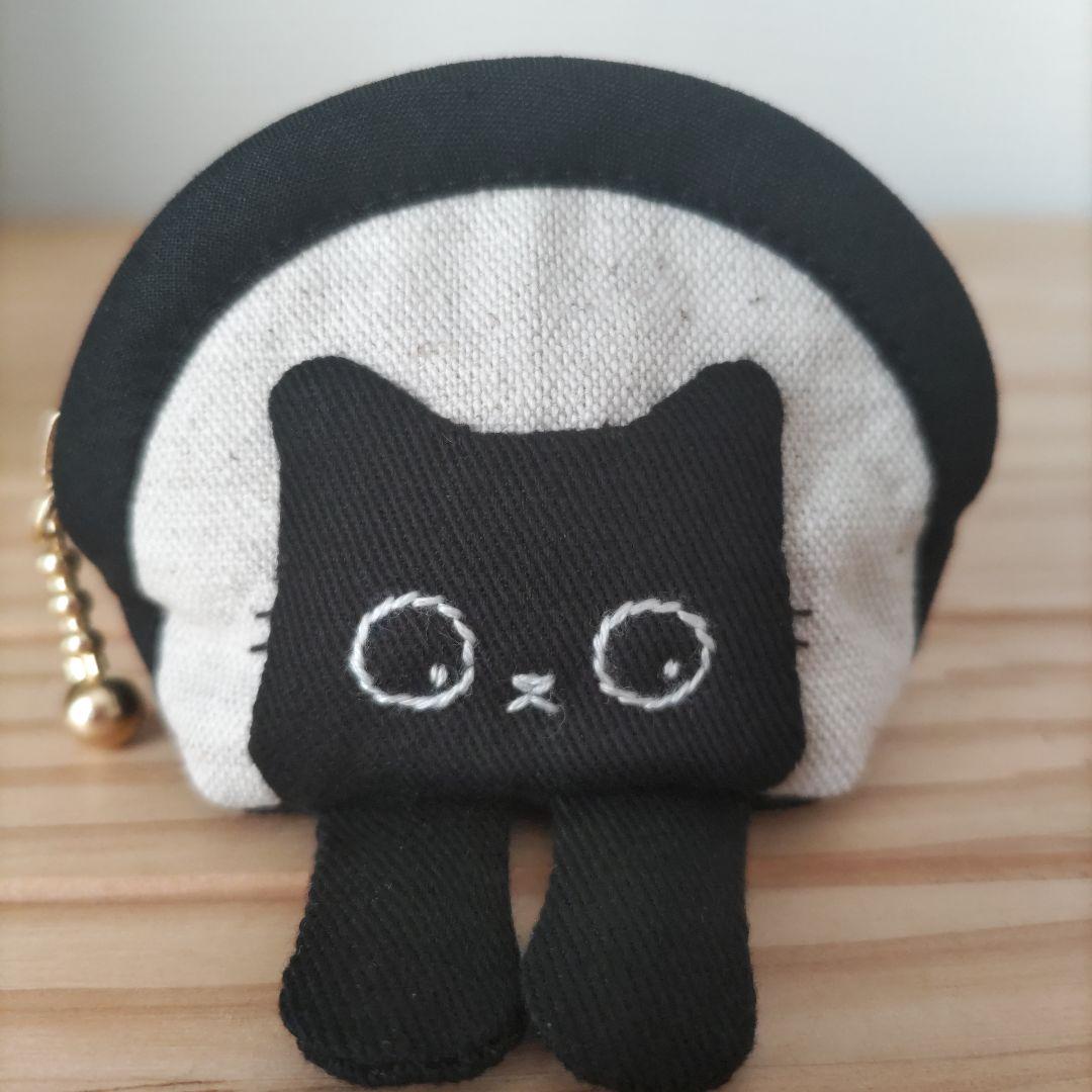 【ひめページ1】ミニミニポーチ☆黒猫、ハチワレ猫