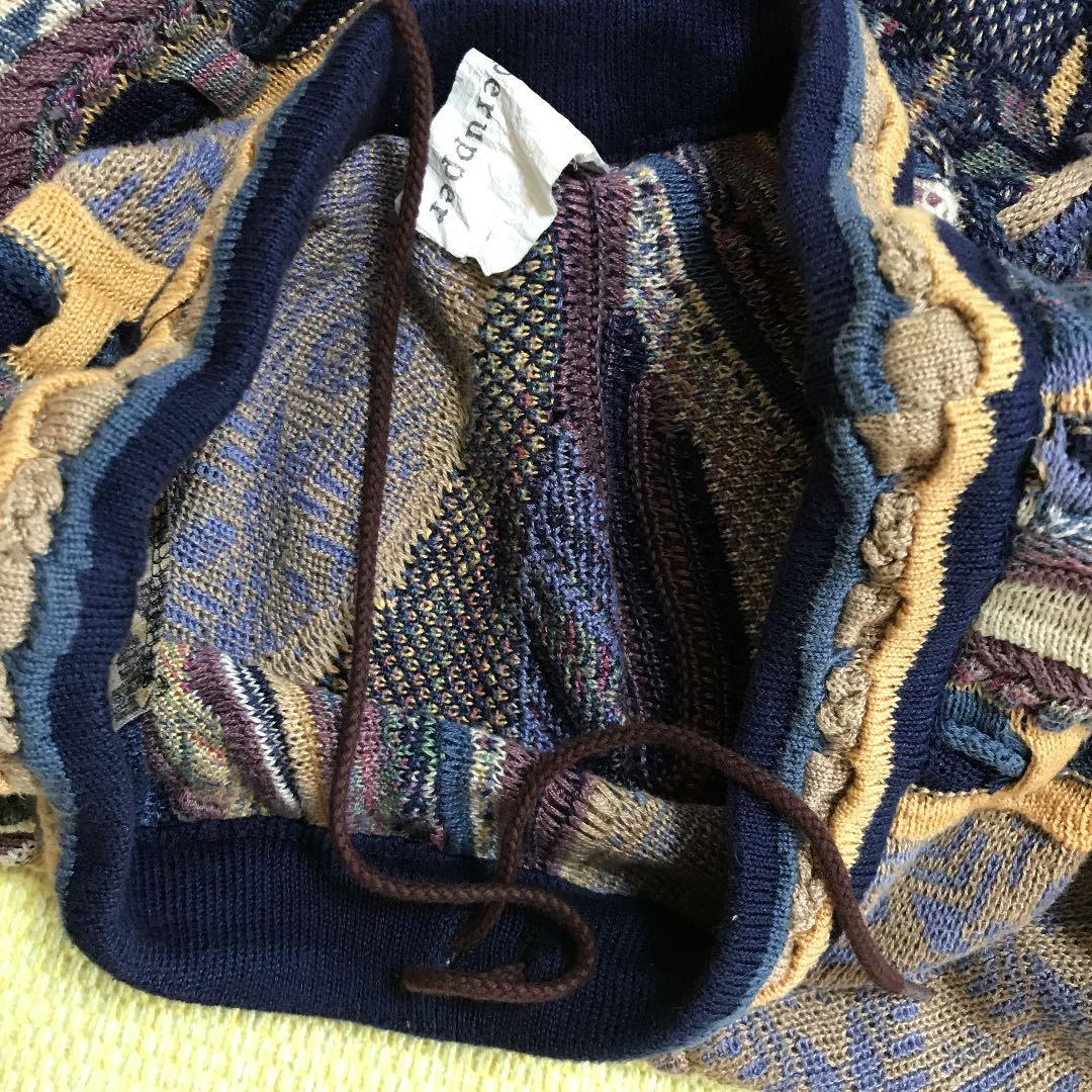 希少デザイン　upperupper 3Dニット　ヴィンテージ　メンズ　サルエル