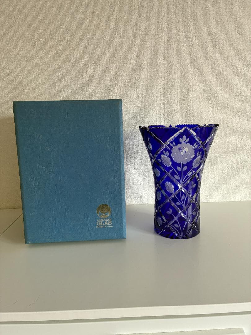 【送料込み】切子花瓶 Lausitzer Glas社製(ドイツ)
