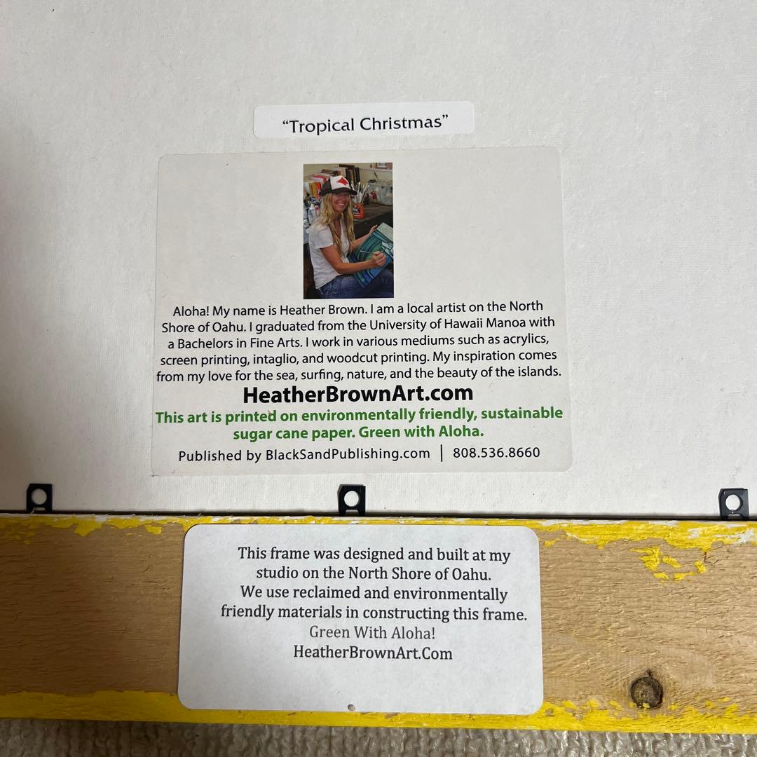 ヘザーブラウン　Heather Brown 正規額縁付　クリスマス　イラスト