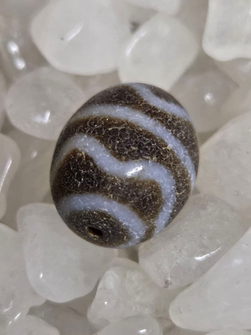 051　天珠　楕円形　水紋天珠　dzibeads！