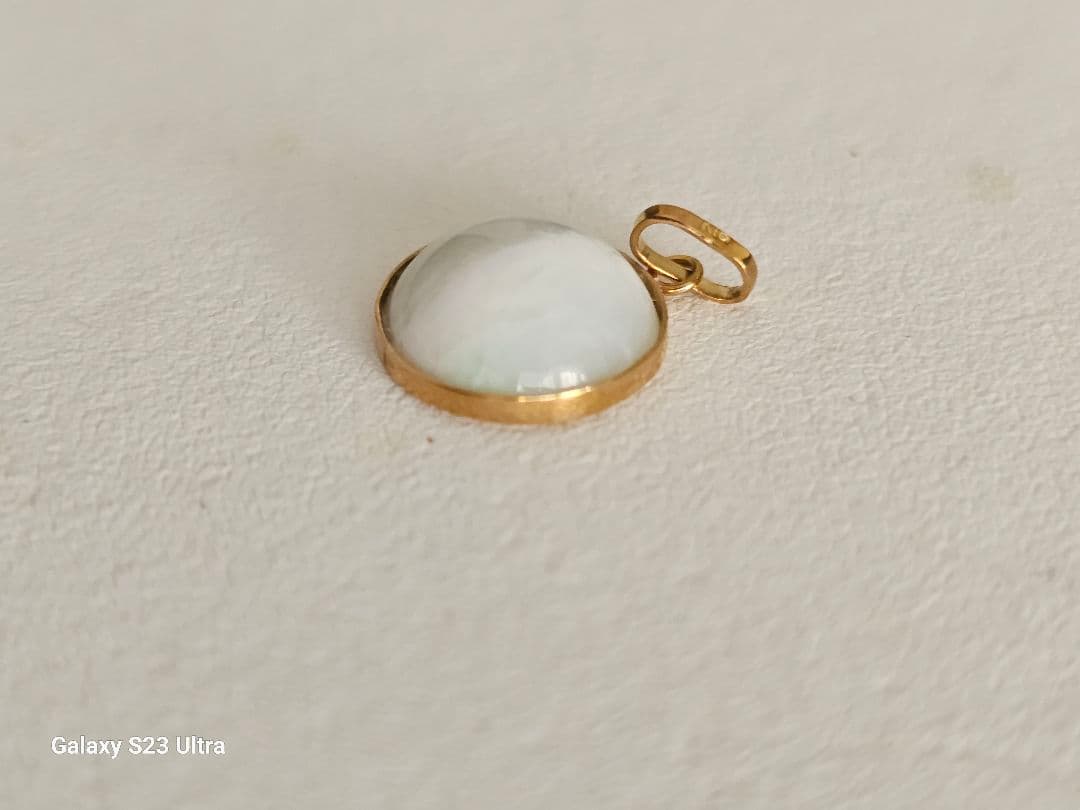 K１８糸魚川翡翠キャツアイペンダント