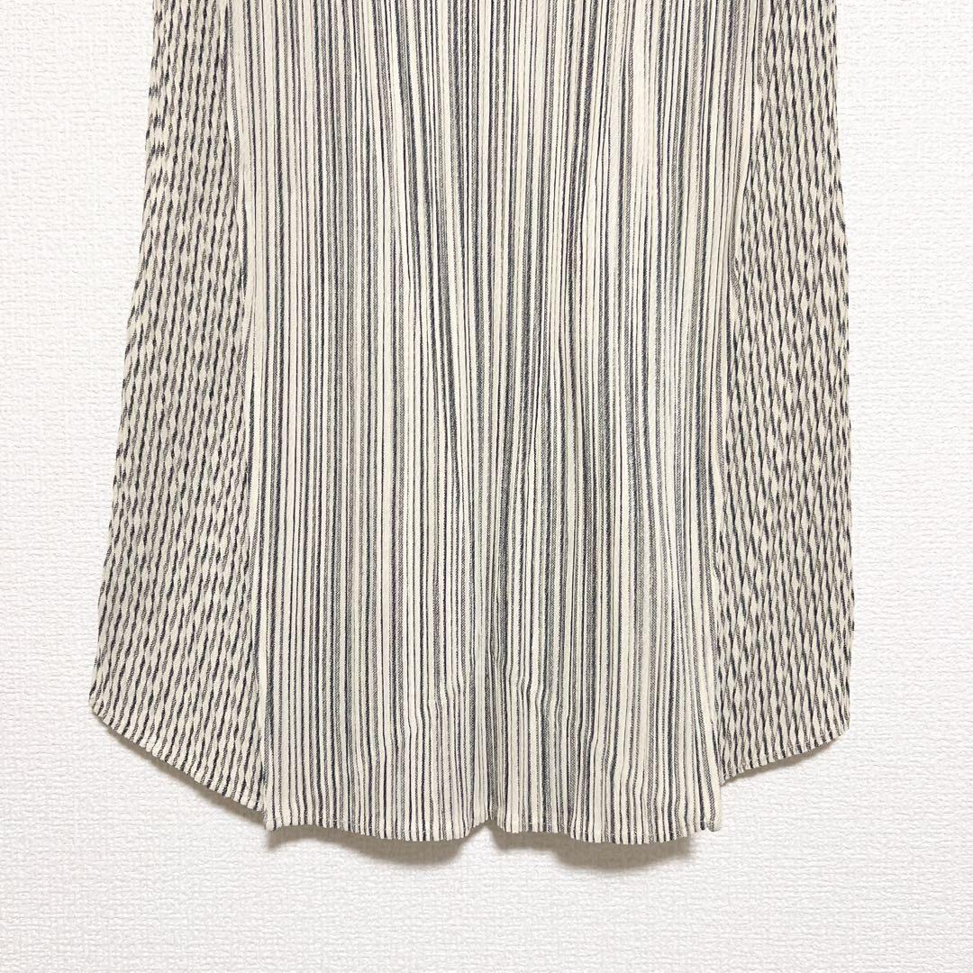 プリーツプリーズ　イッセイミヤケ　チュニック　ストライプ　切り替え　縦　斜め　3