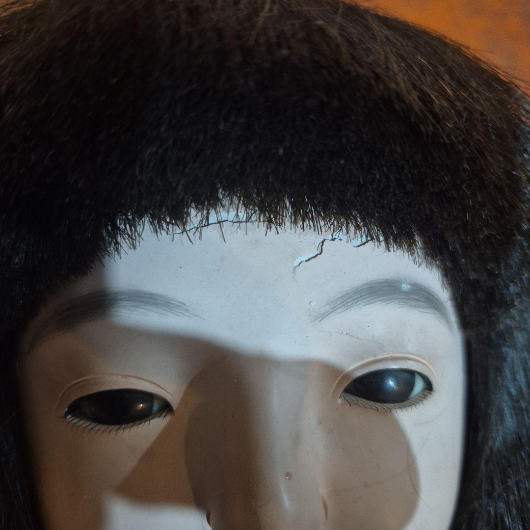 市松人形 オレンジの梅柄