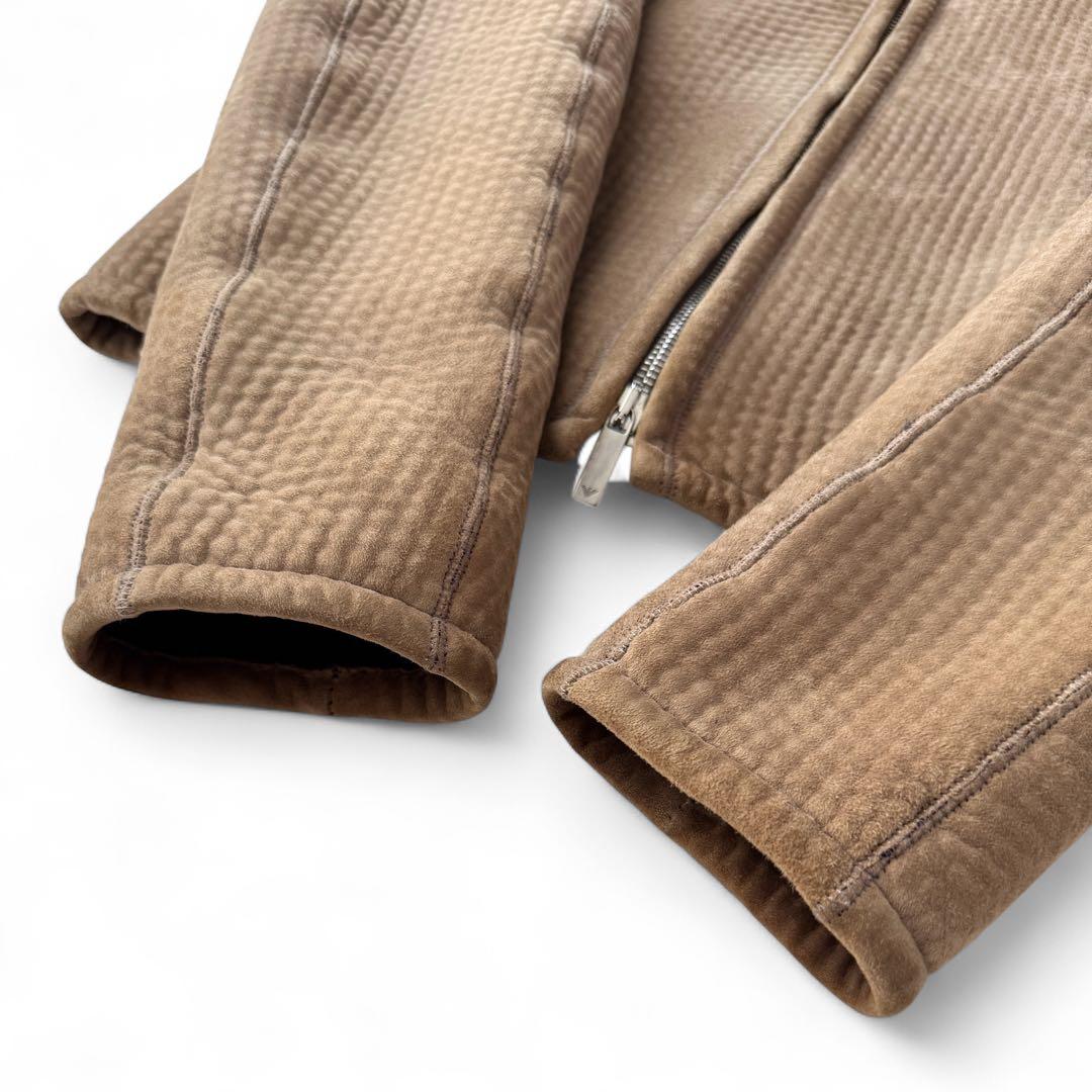 エンポリオ アルマーニ レザー ブルゾン ジャケット ライダース 44 S相当