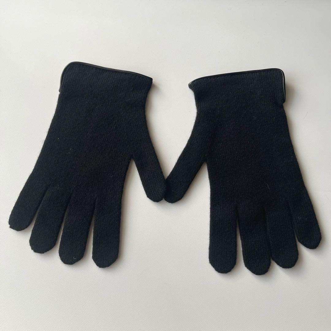 HERMES エルメス カシミヤ ニット手袋 グローブ L