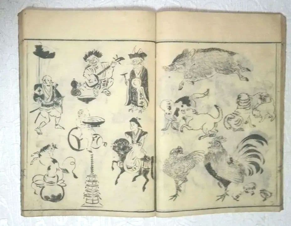 諸職画鑑版画本(黒摺り版画本)鍬形恵齋画(北尾政美)寛政6年寅蠟月出版(初版)