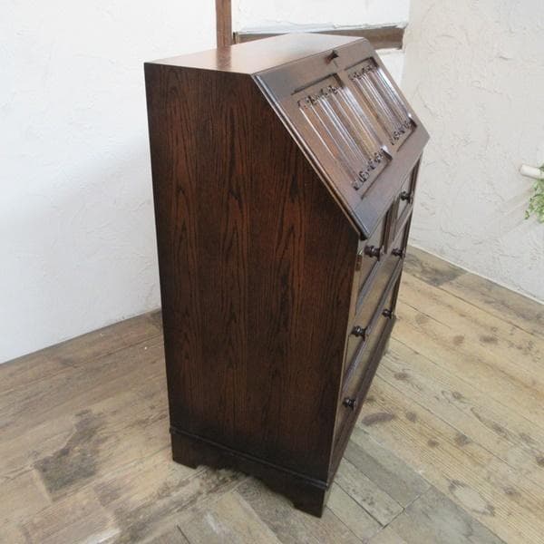 イギリス アンティーク 家具 ライティングビューロー デスク 机 6951d