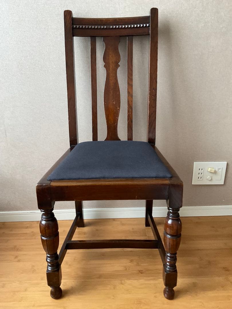 ロイズアンティークス購入　イギリスアンティーク　ダイニングチェア1脚