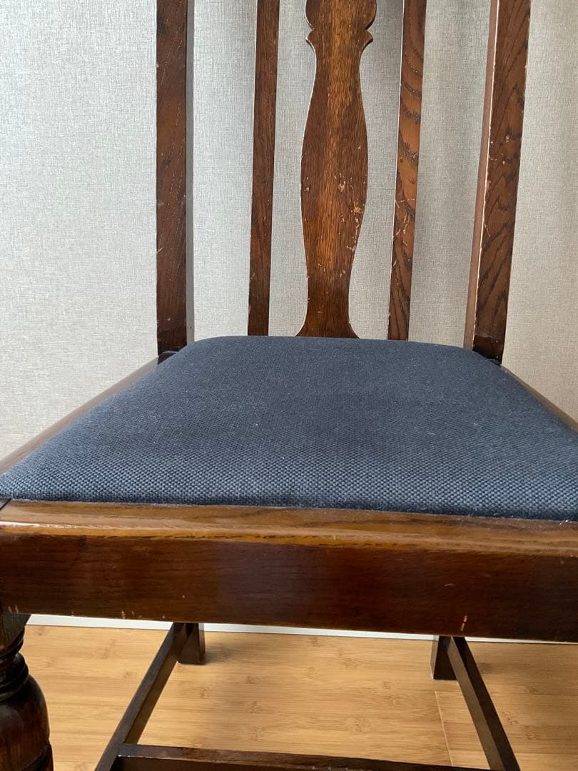 ロイズアンティークス購入　イギリスアンティーク　ダイニングチェア1脚