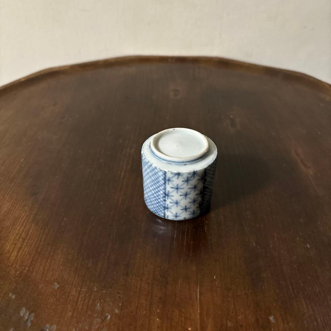 古伊万里筒　のぞき猪口　酢猪口　古道具　アンティーク　蕎麦猪口　検;白洲正子李朝