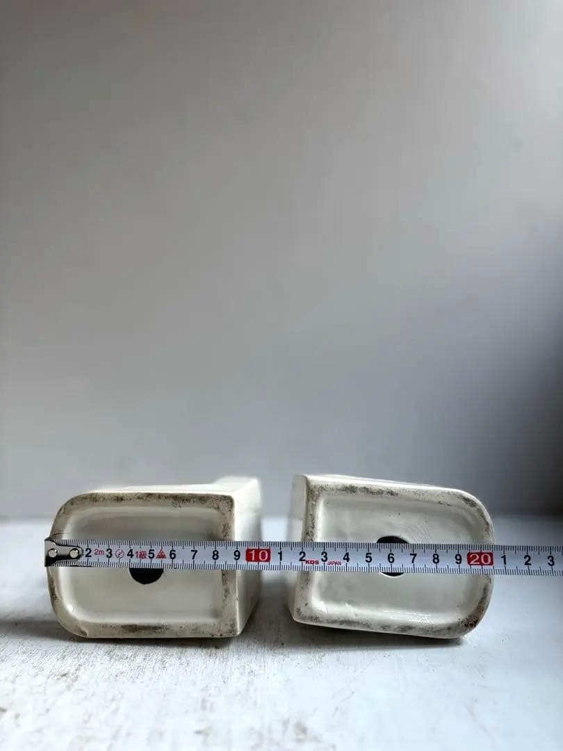 773 アンティーク 犬のブックエンド陶器製 シェパード記念品 希少