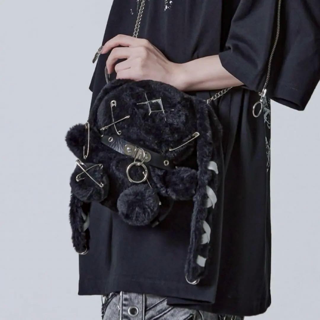 REFLEM　レフレム　うさ耳ぬいぐるみバッグ　ブラック　黒　チョーカー うさぎ