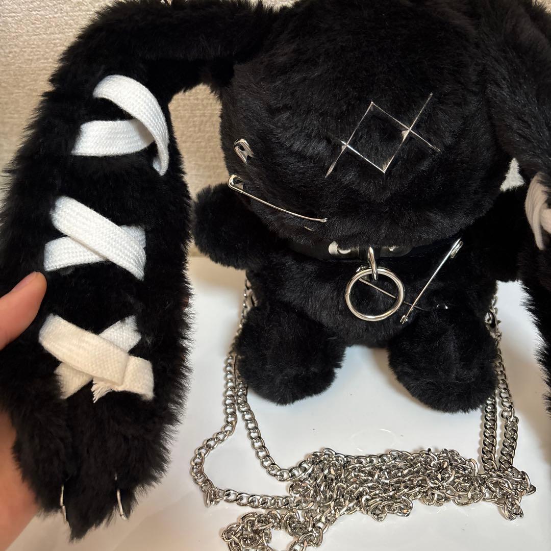 REFLEM　レフレム　うさ耳ぬいぐるみバッグ　ブラック　黒　チョーカー うさぎ