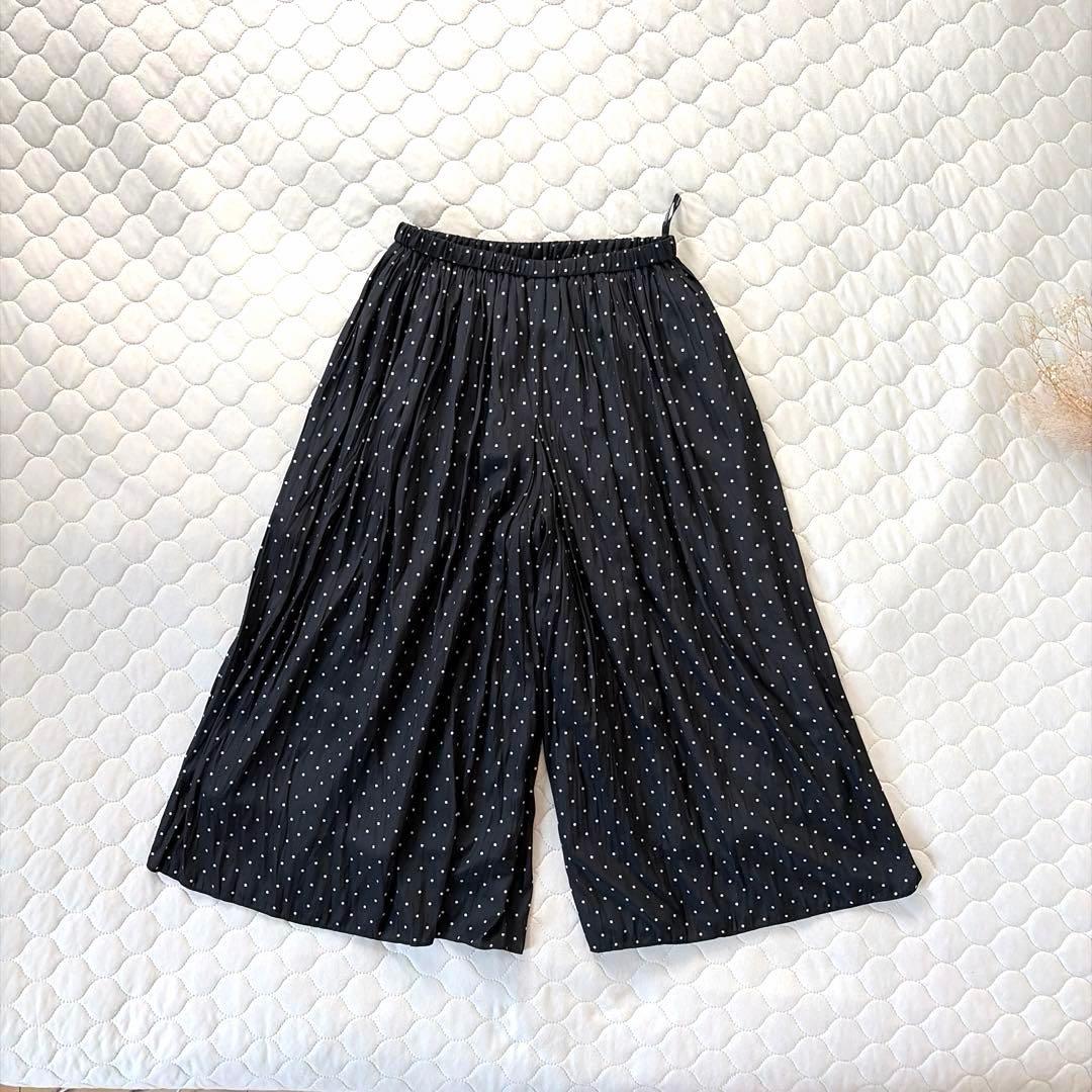 【美品】BEARDSLEY シワシフォンギャザーパンツ　ドット　サイズ0