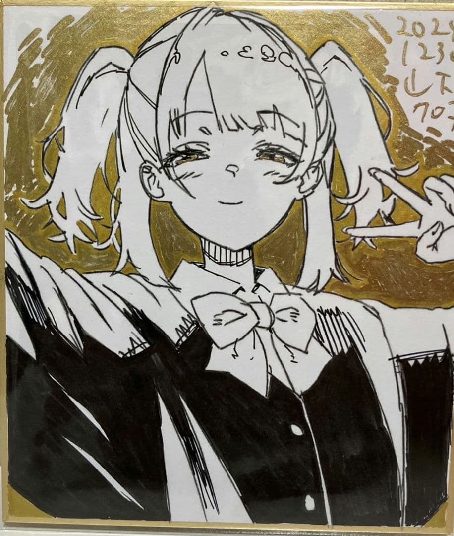 山下クロヲ　色紙　コミックマーケット105 限定　直筆　描き下ろし　河合一夏