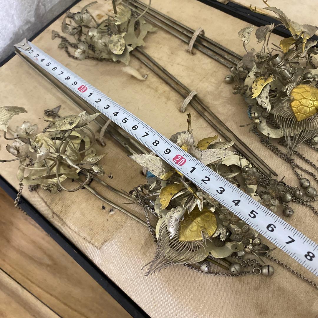 クリスマスセール　櫛細工　珊瑚　鶴亀