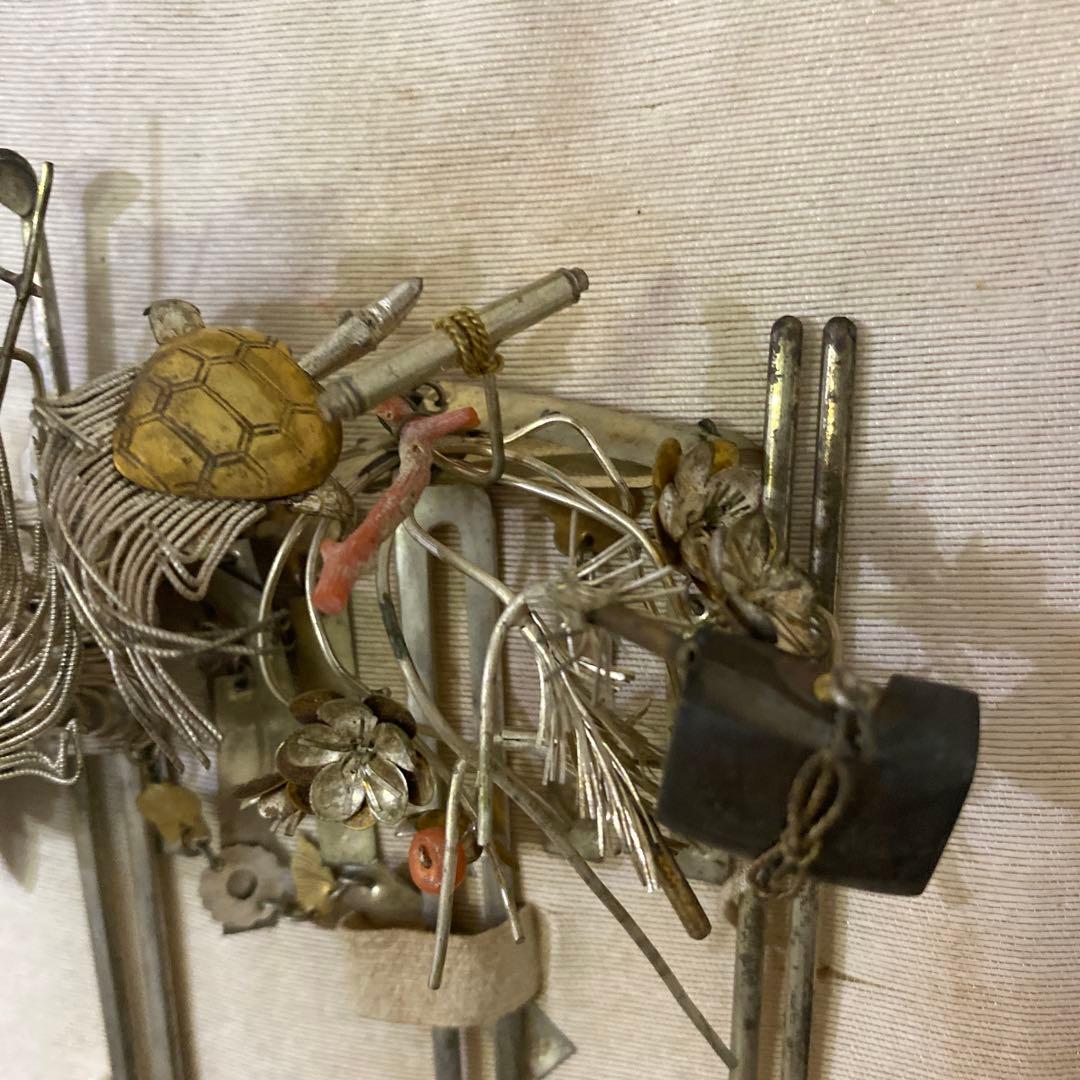 クリスマスセール　櫛細工　珊瑚　鶴亀