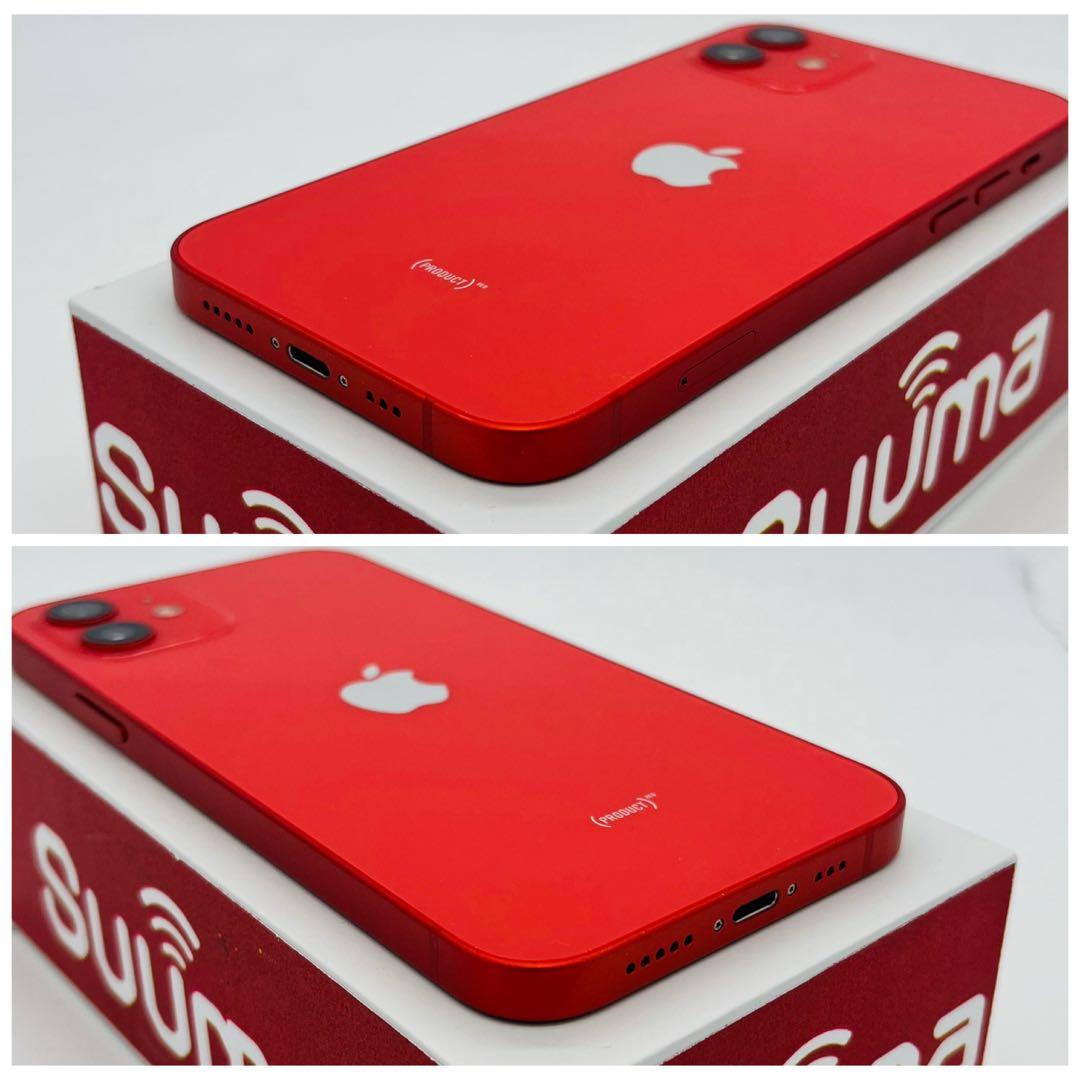 A 100% iPhone 12 64 GB SIMフリー レッド 本体