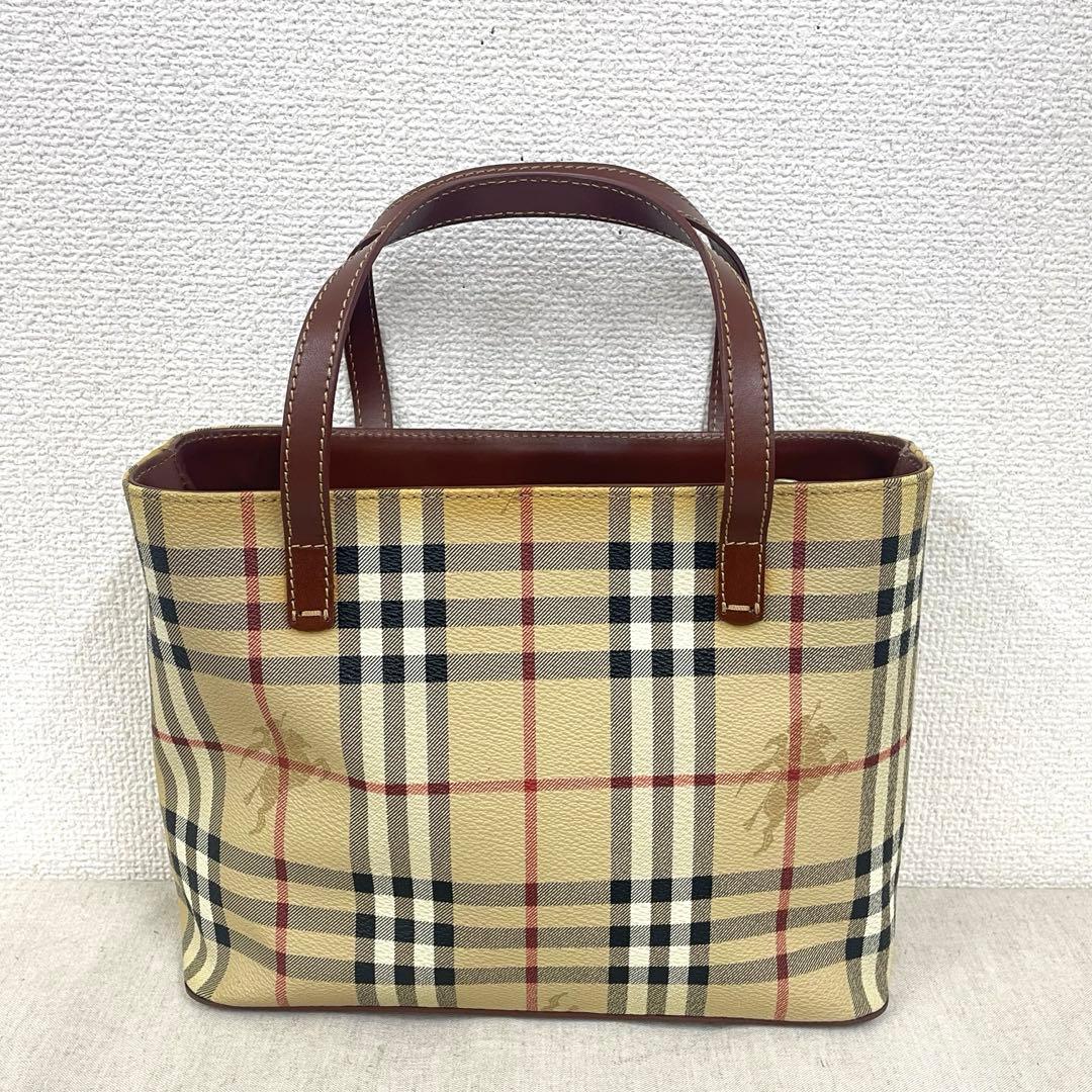 【N】BURBERRY バーバリー ノバチェック ハンドバッグ