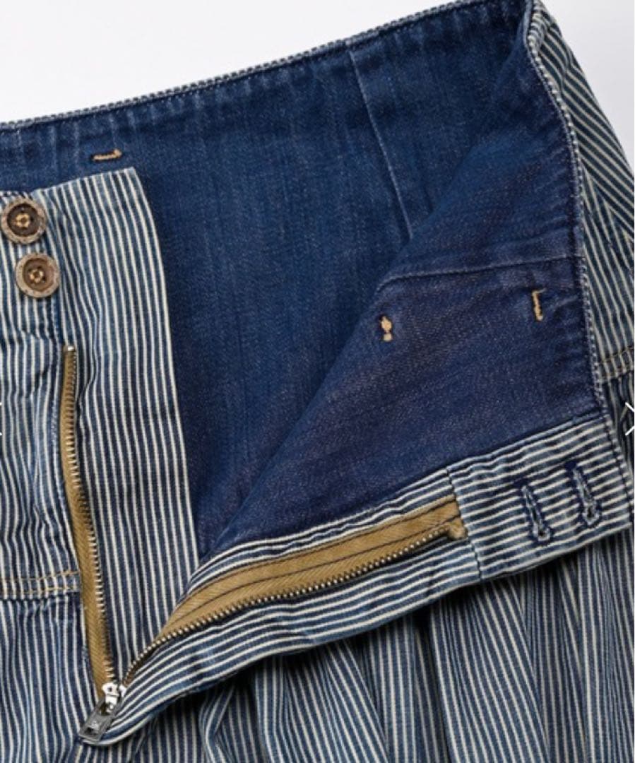 美品✨45R ゴマデニムのギャザーキュロットスカート