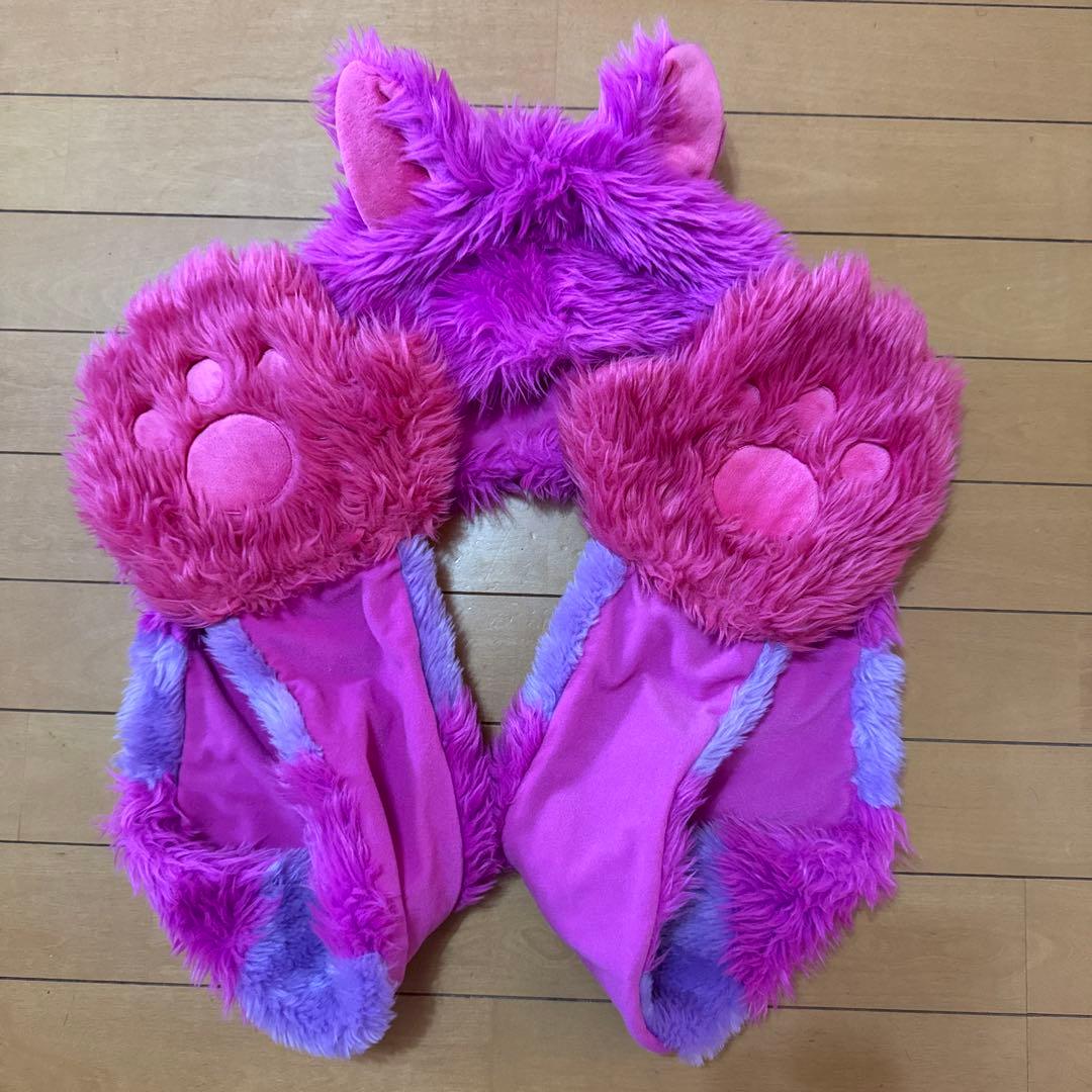 【大人気】チェシャ猫チシャ猫 マフラーファンキャップディズニー