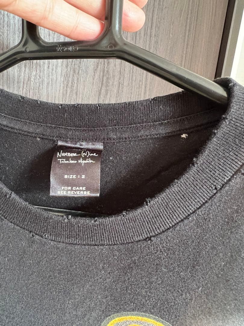 ナンバーナイン05aw ハイスト期　ダメージ加工　当時物　Tシャツ　サイズ2