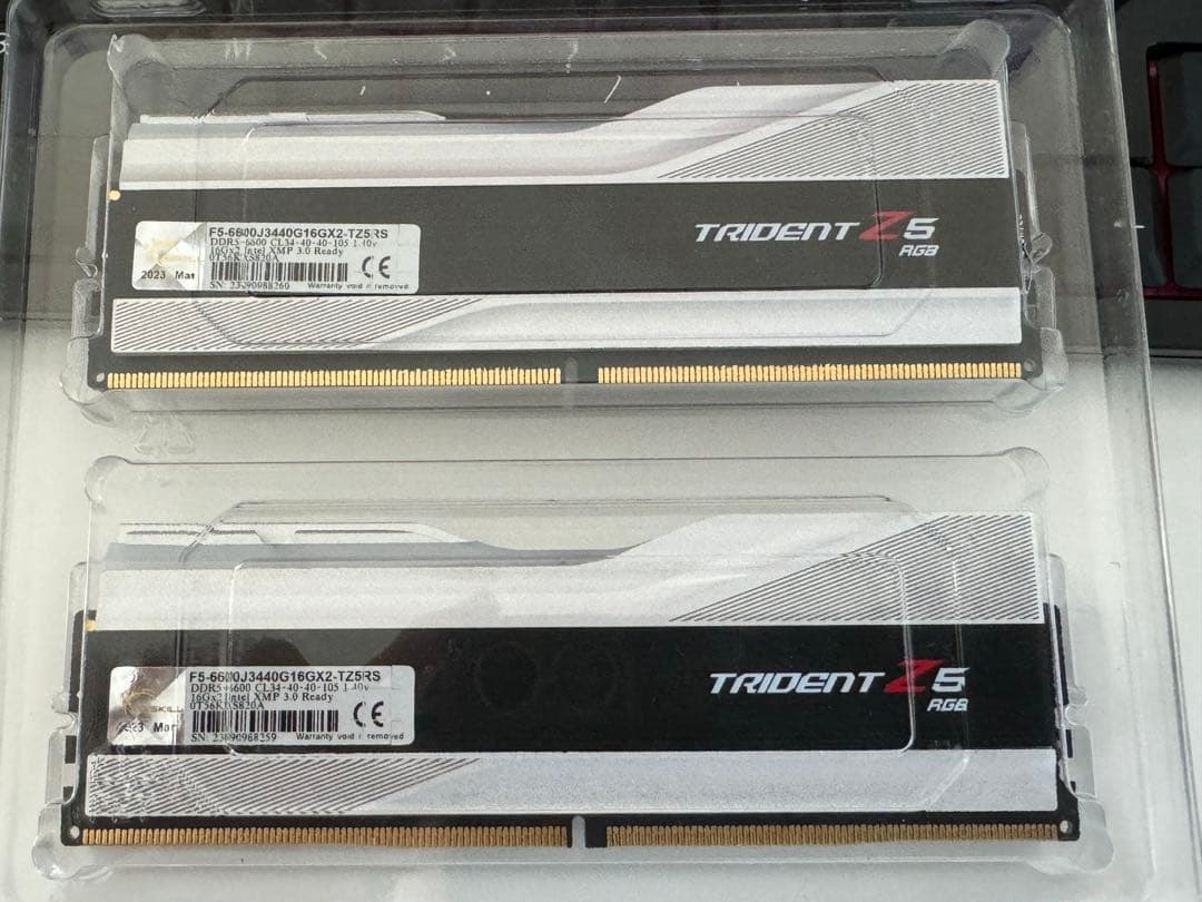 動作確認済 G.Skill Trident Z5 6600mhz C34 32G